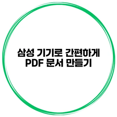 삼성 기기로 간편하게 PDF 문서 만들기